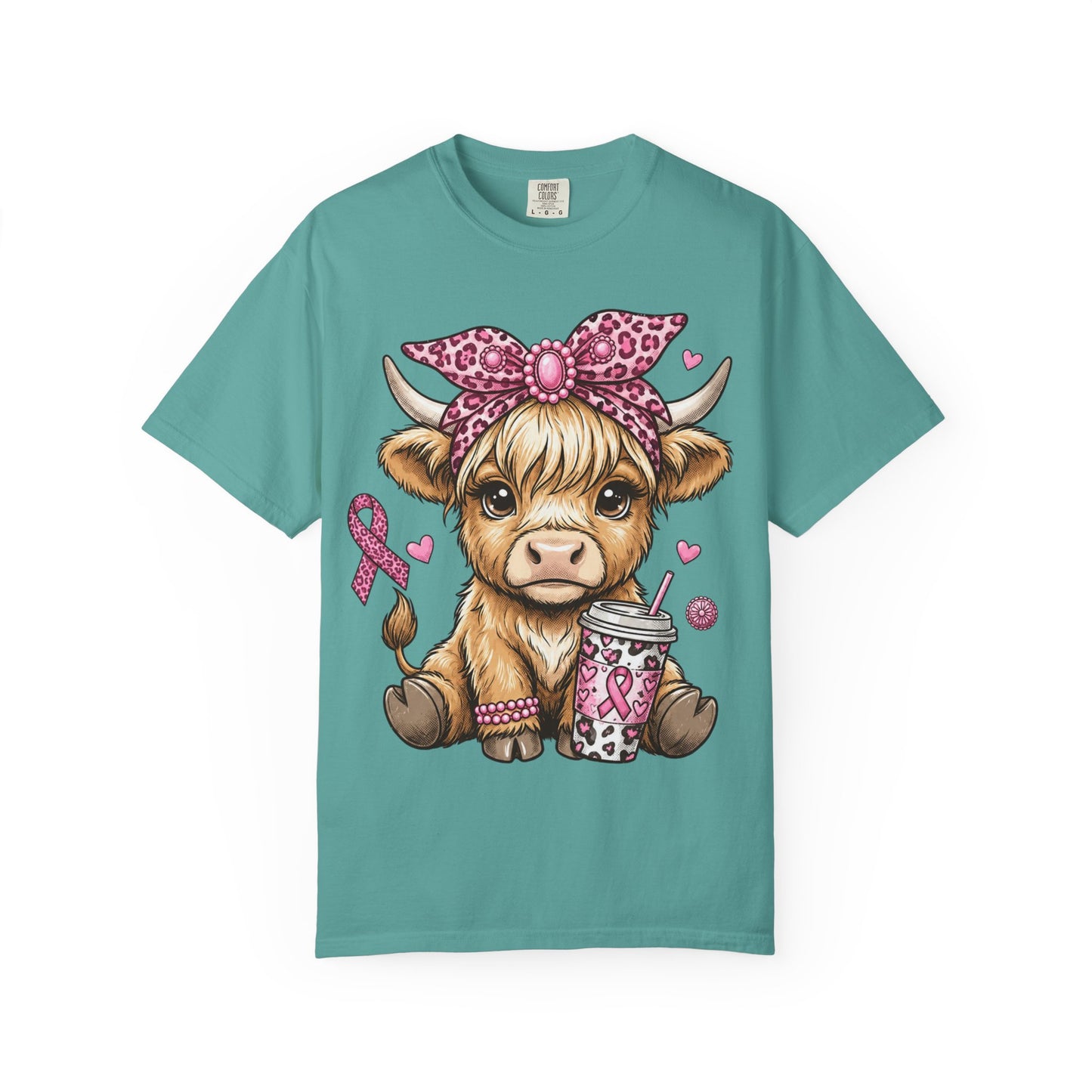 Pink Ribbon Baby Cow T-shirt