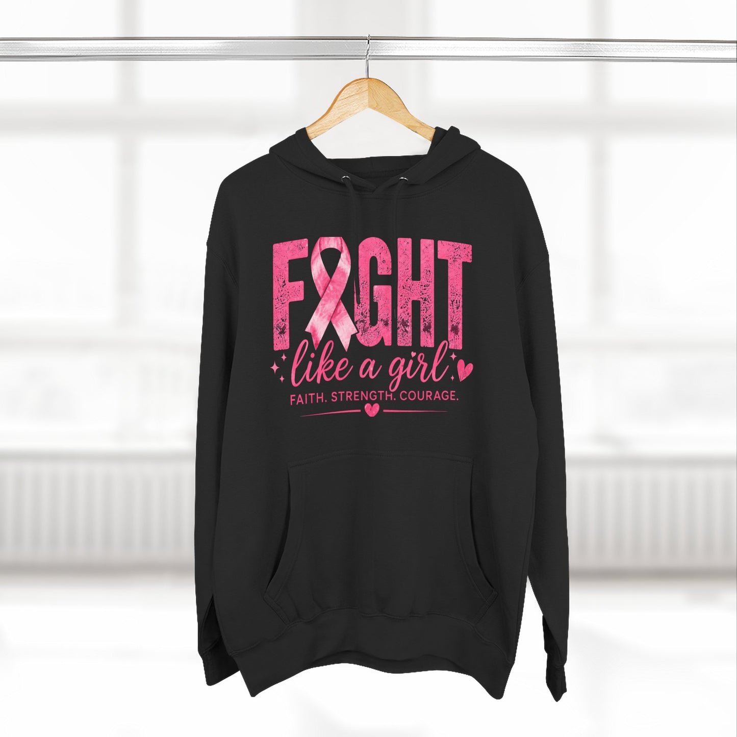 Three-Panel Fleece Hoodie