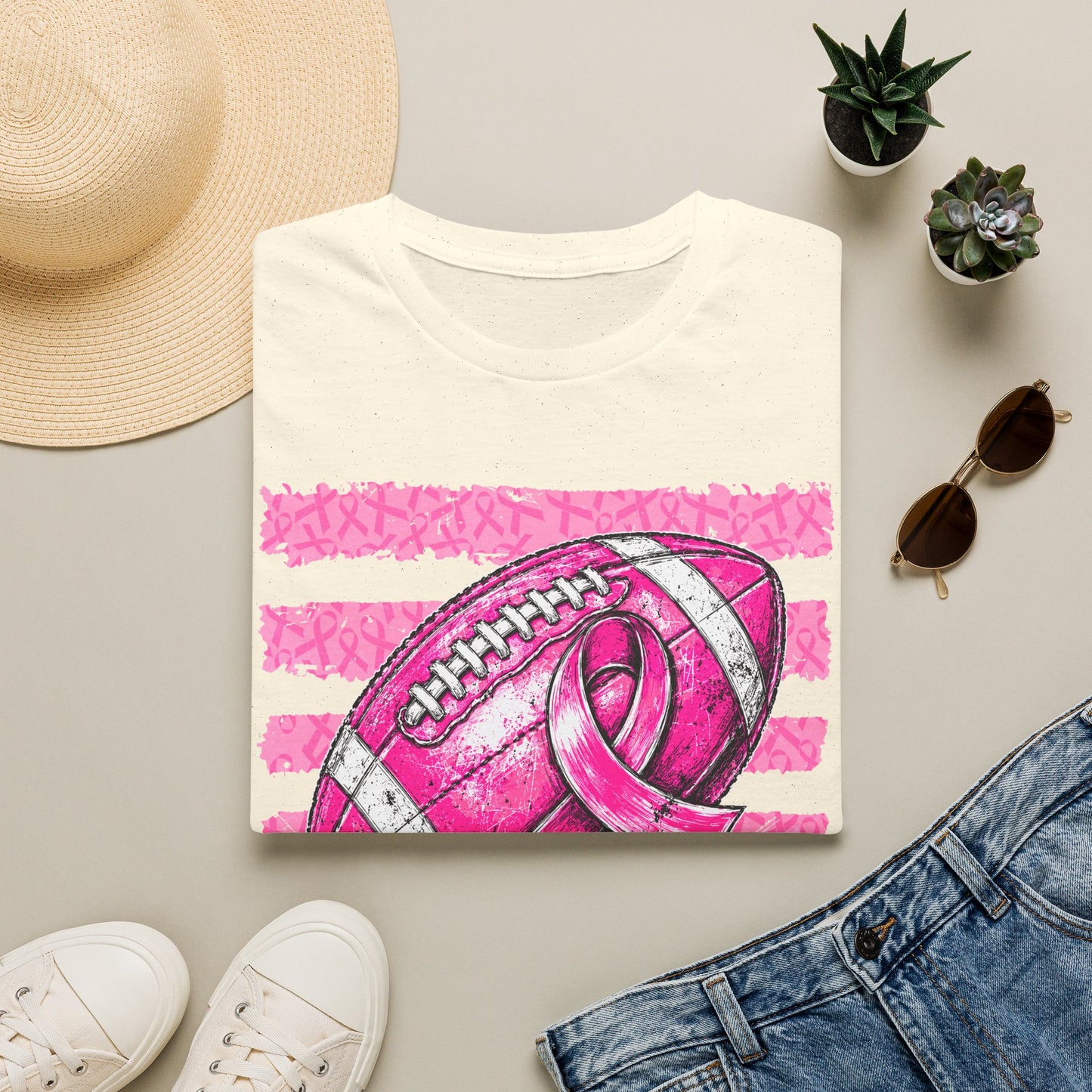 Pink Football Softstyle T-Shirt