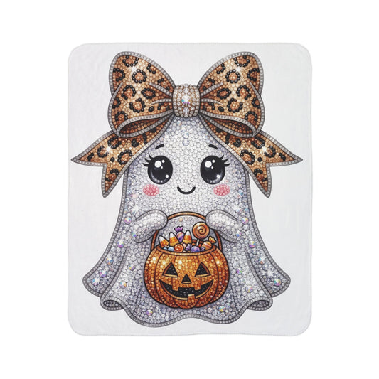 Bling Ghost Fleece Sherpa Blanket