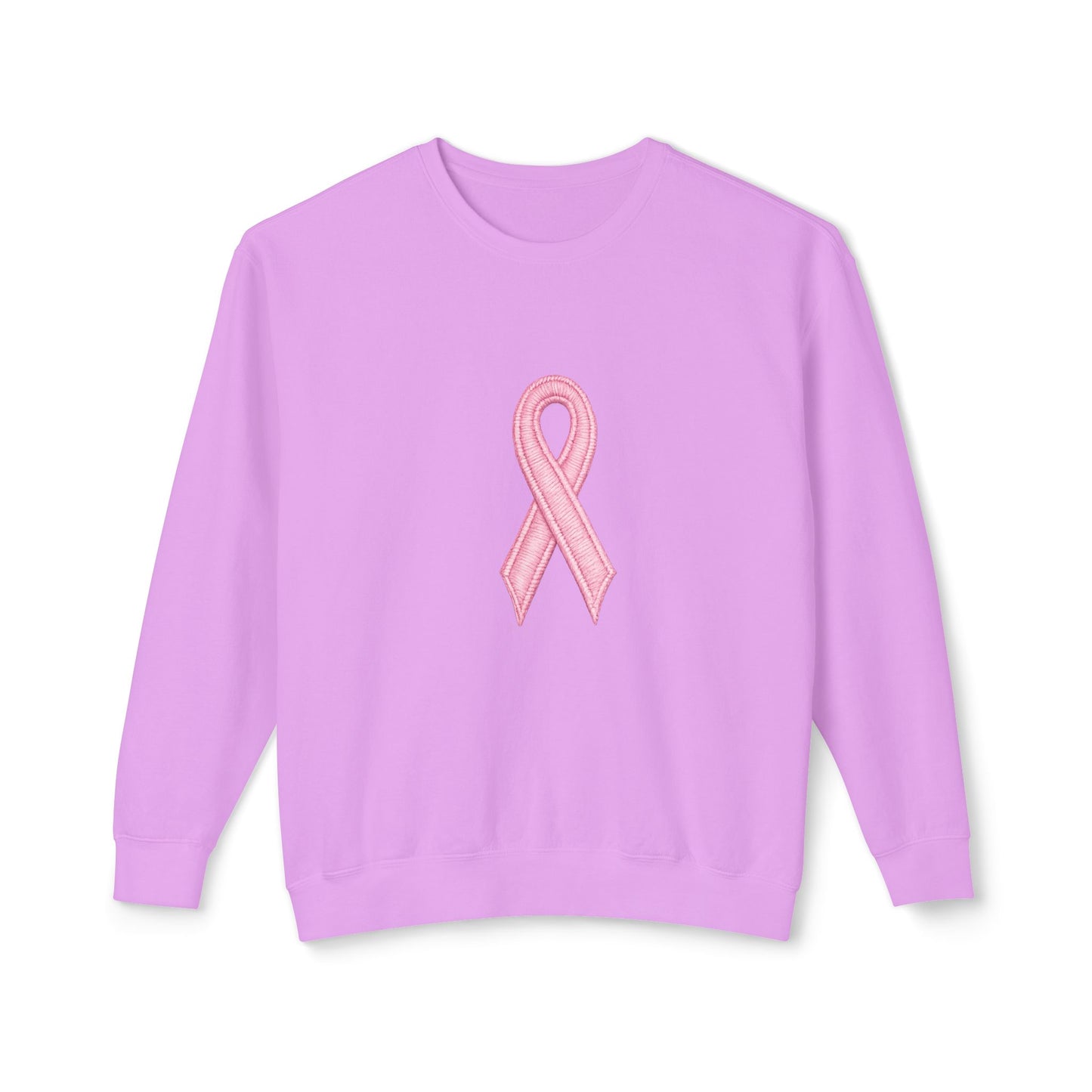 🎀 Pink Ribbon Women’s Lightweight Crewneck Sweatshirt