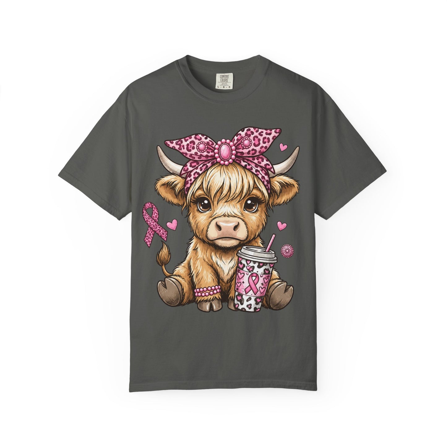 Pink Ribbon Baby Cow T-shirt