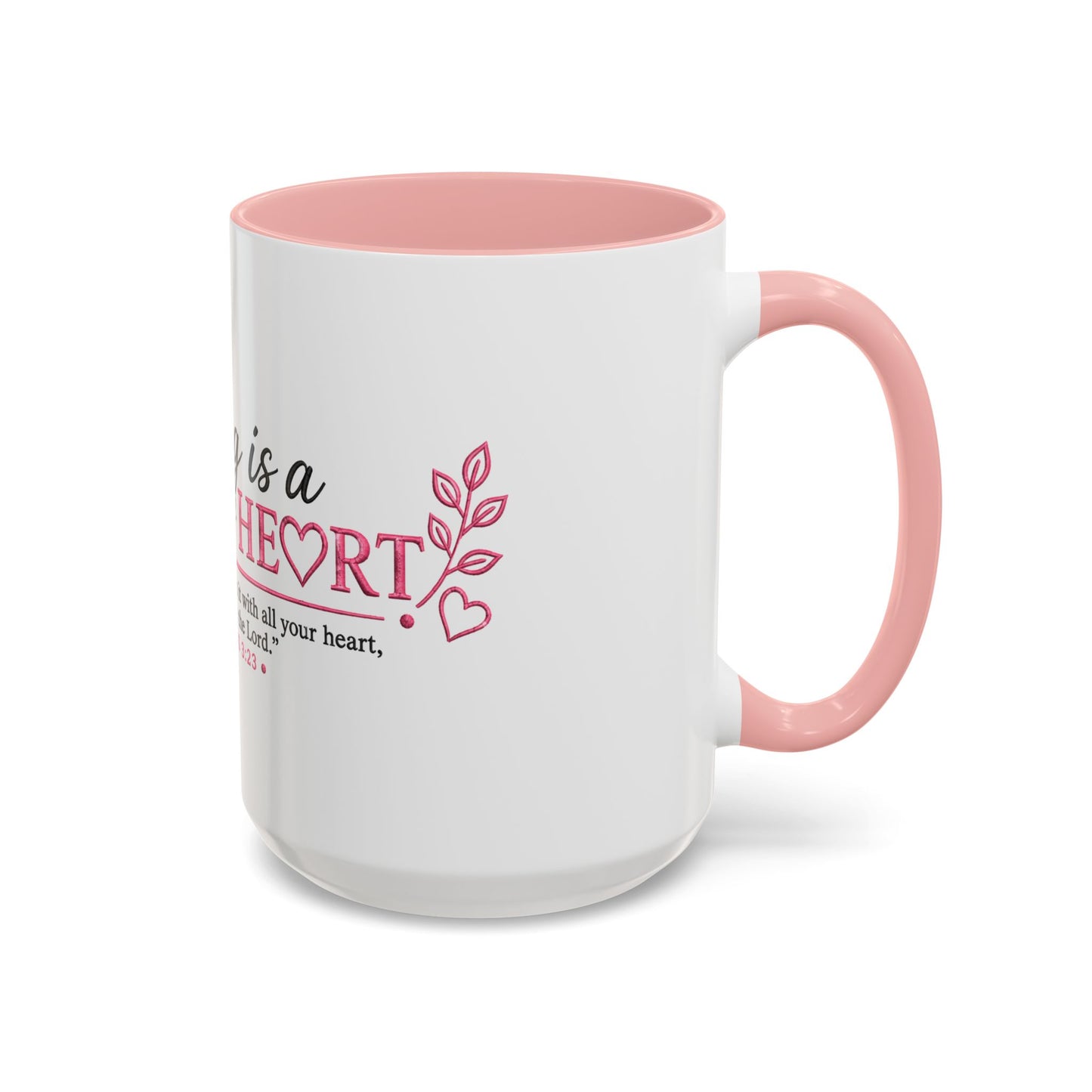 ☕ Teaching Is a Work of Heart Accent Coffee Mug