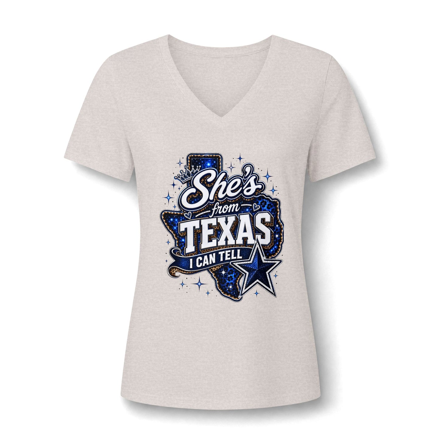 Women's Relaxed Heather CVC V-Neck Tee
