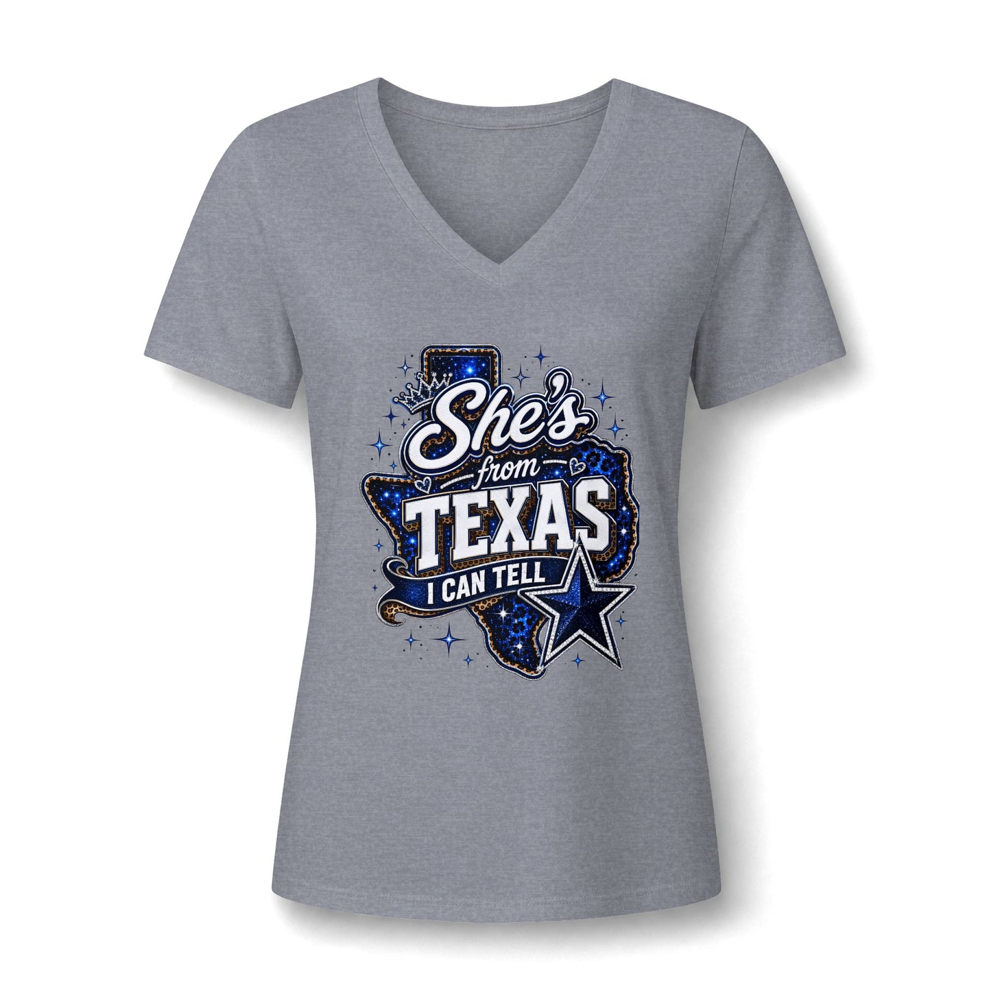 Women's Relaxed Heather CVC V-Neck Tee