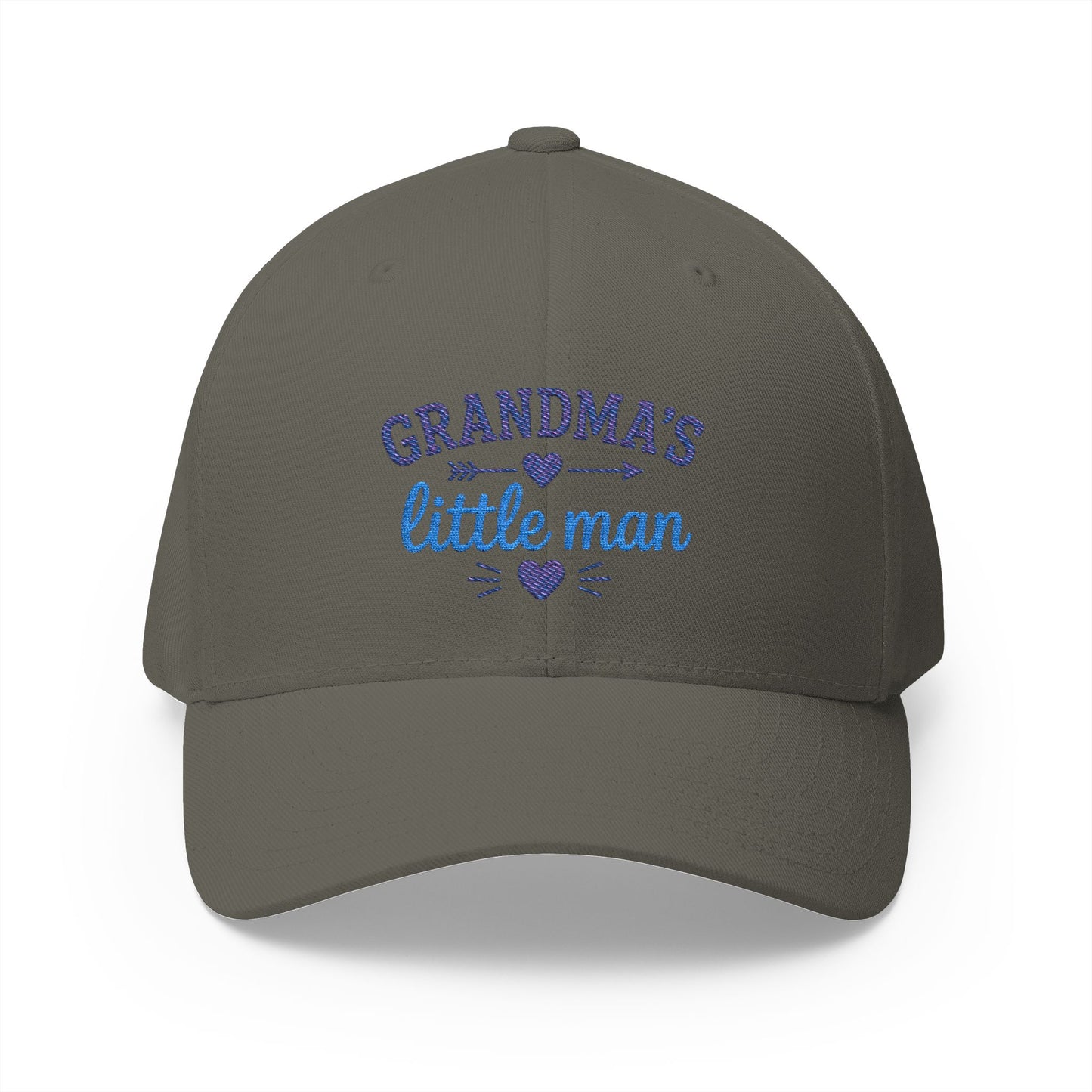 Grandma's Little Man Closed-Back Structured Cap (Embroidery)