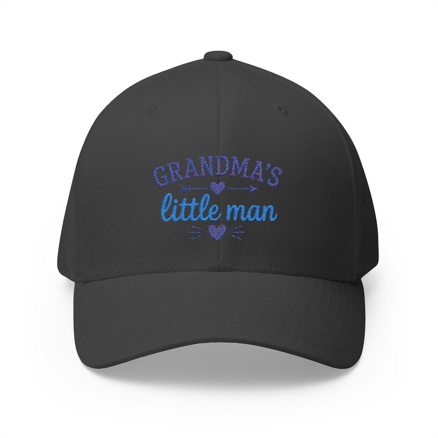 Grandma's Little Man Closed-Back Structured Cap (Embroidery)
