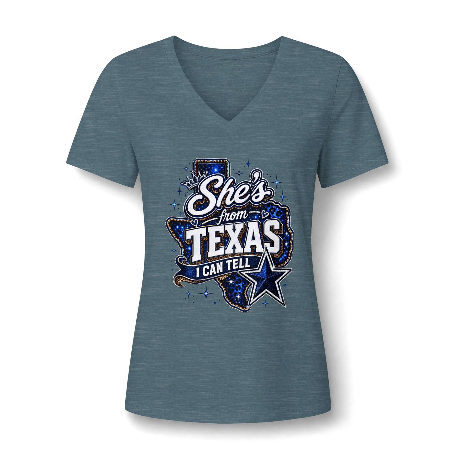 Women's Relaxed Heather CVC V-Neck Tee