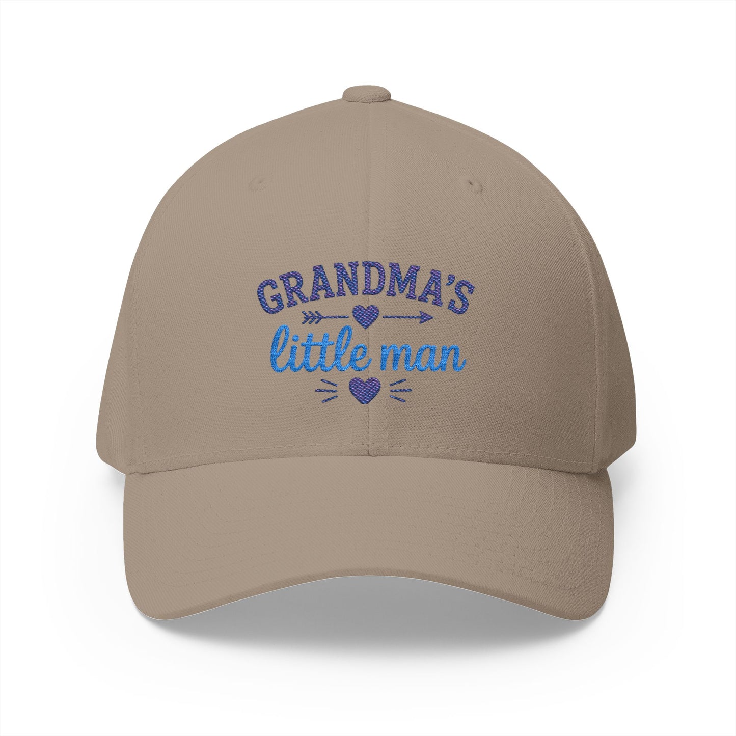 Grandma's Little Man Closed-Back Structured Cap (Embroidery)