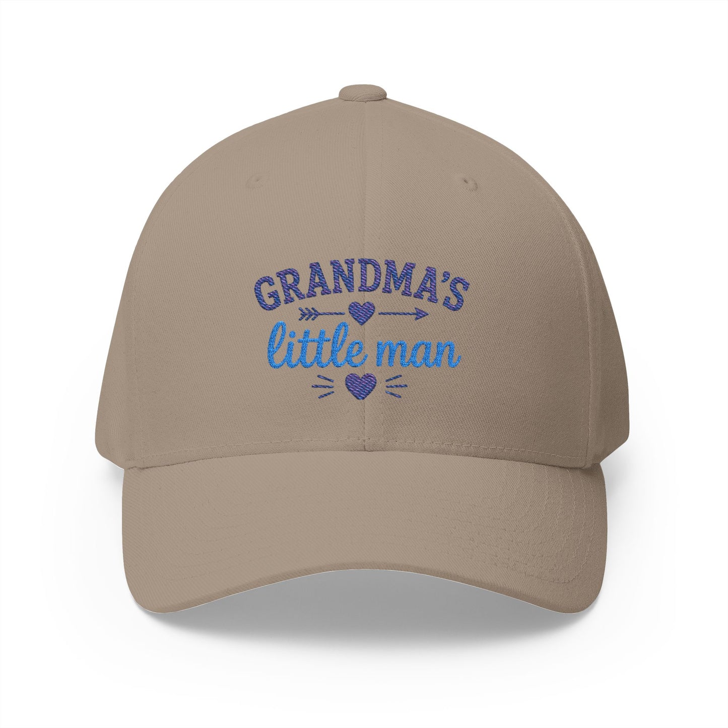 Grandma's Little Man Closed-Back Structured Cap (Embroidery)