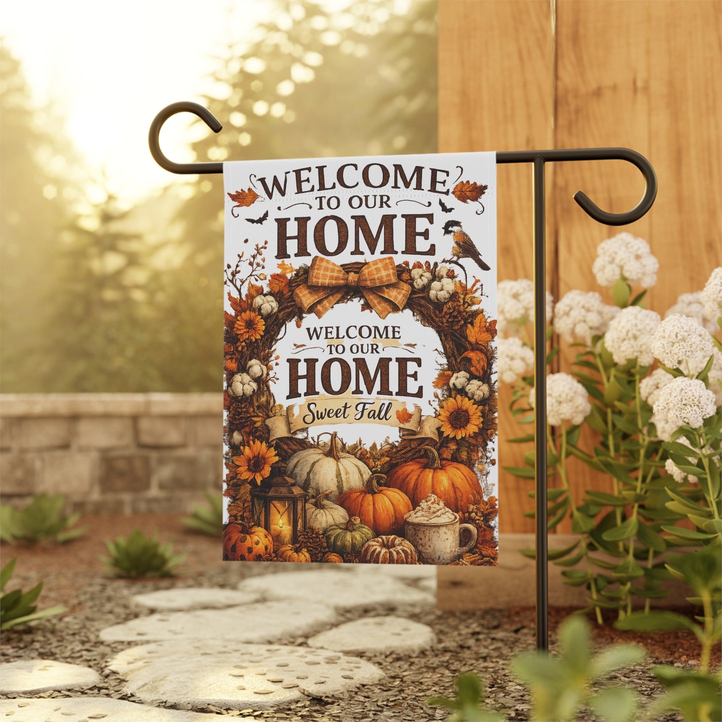 Welcome to Our Home Sweet Fall Outdoor Garden Flag