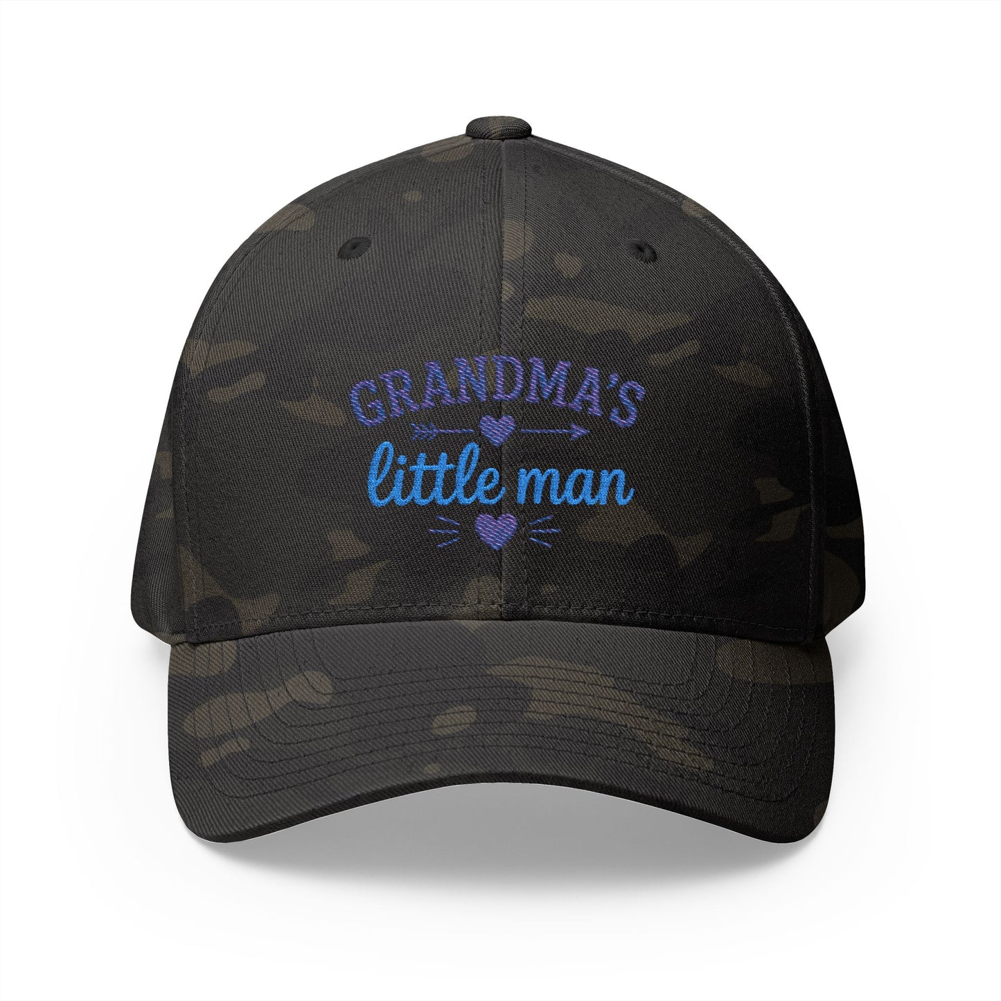 Grandma's Little Man Closed-Back Structured Cap (Embroidery)