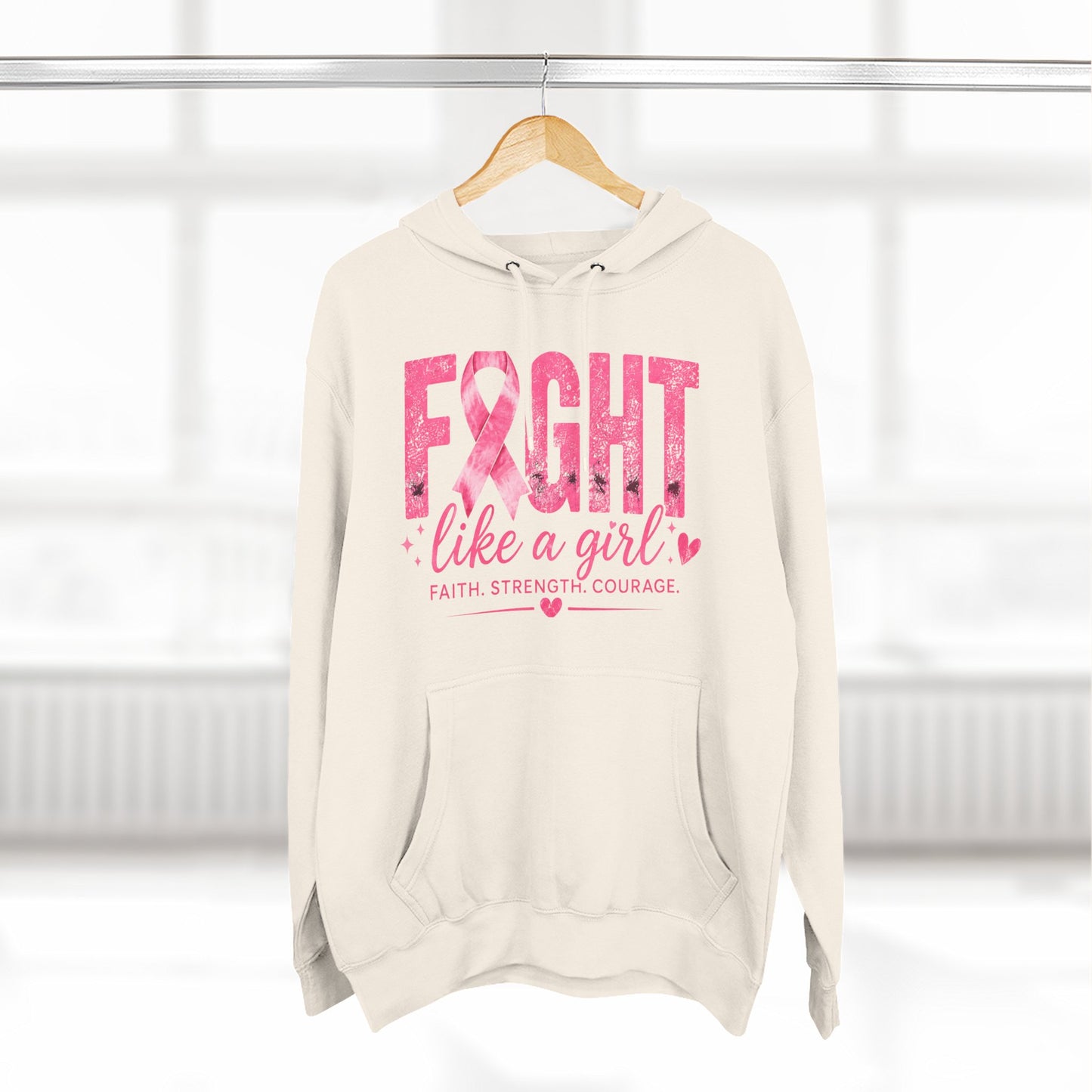 Three-Panel Fleece Hoodie