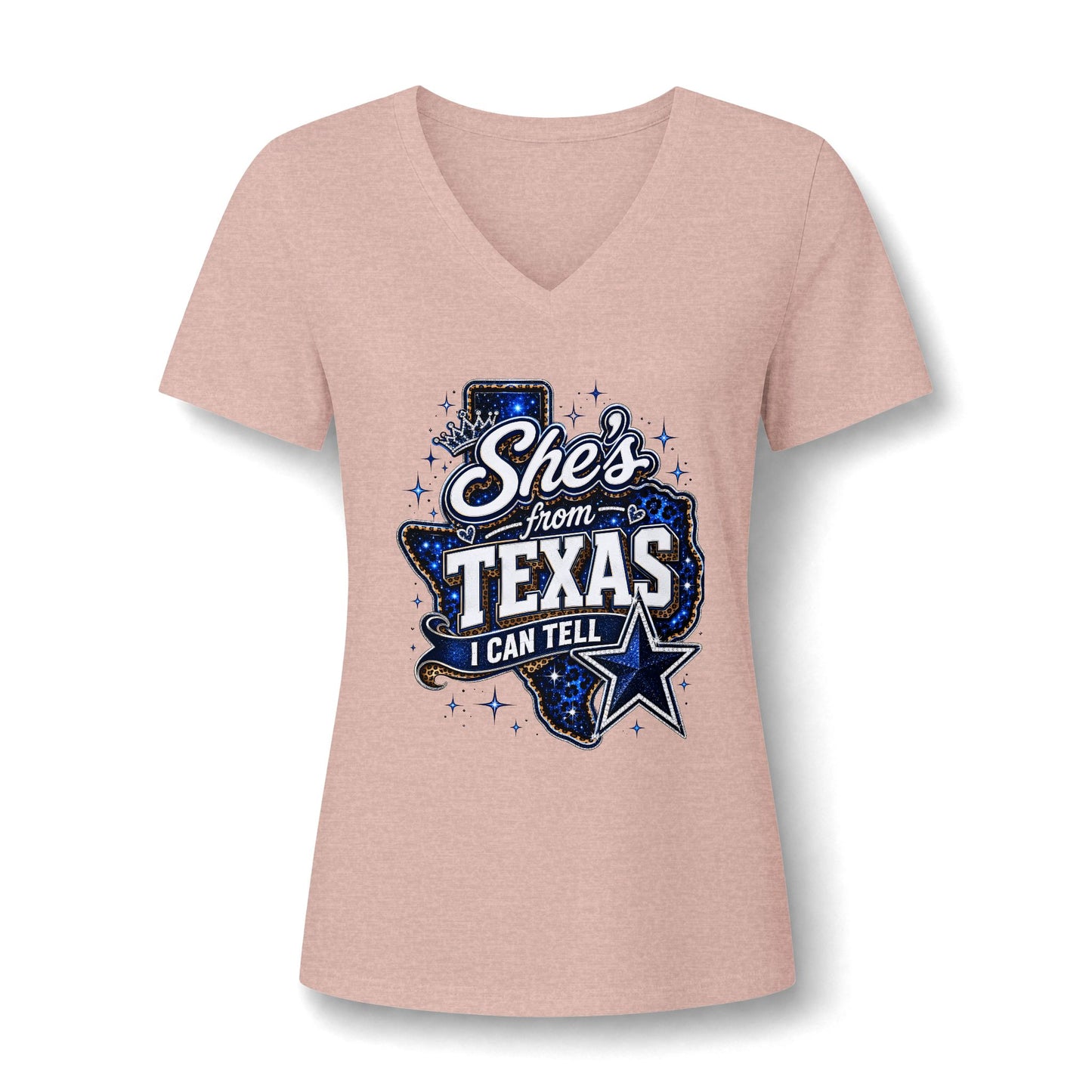 Women's Relaxed Heather CVC V-Neck Tee