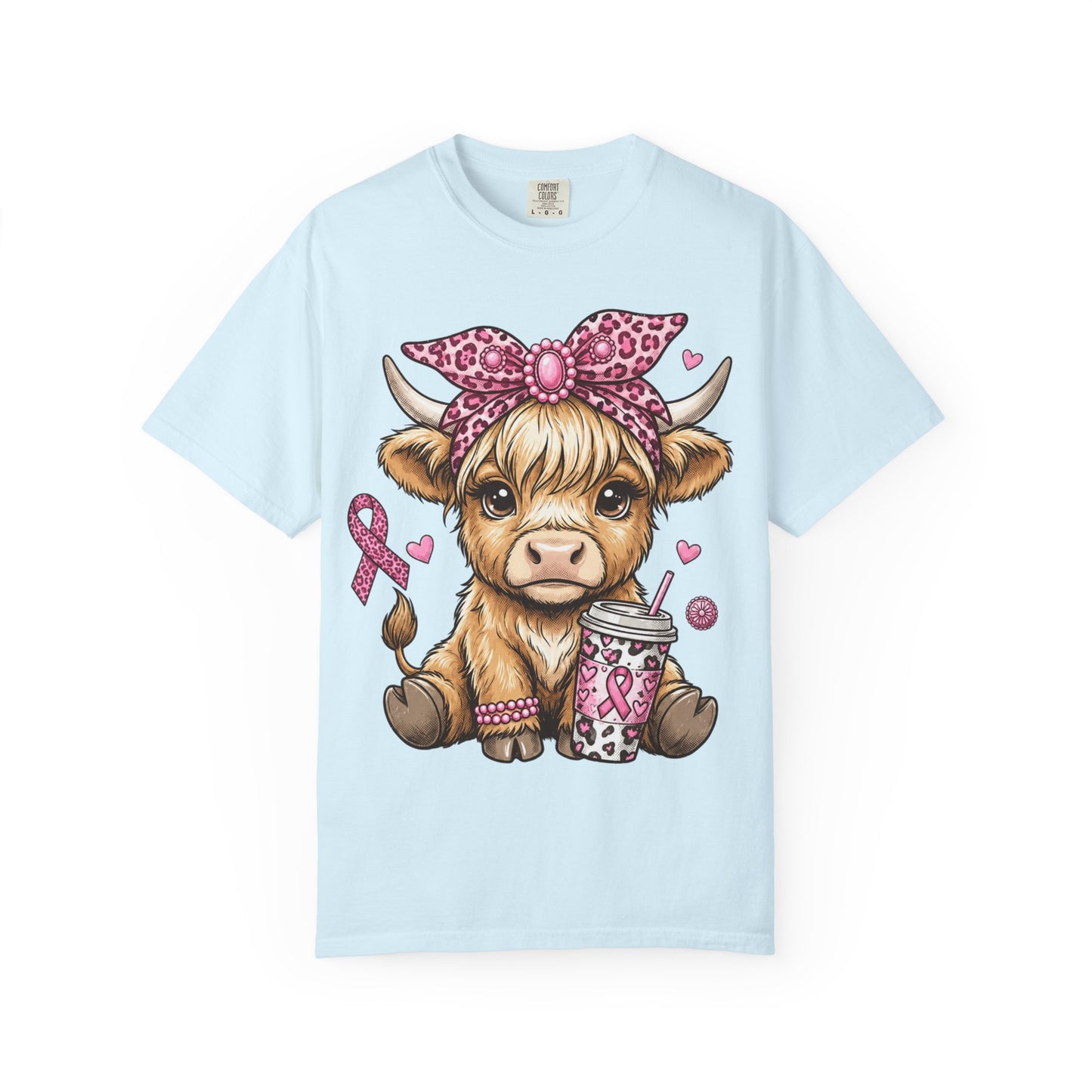 Pink Ribbon Baby Cow T-shirt