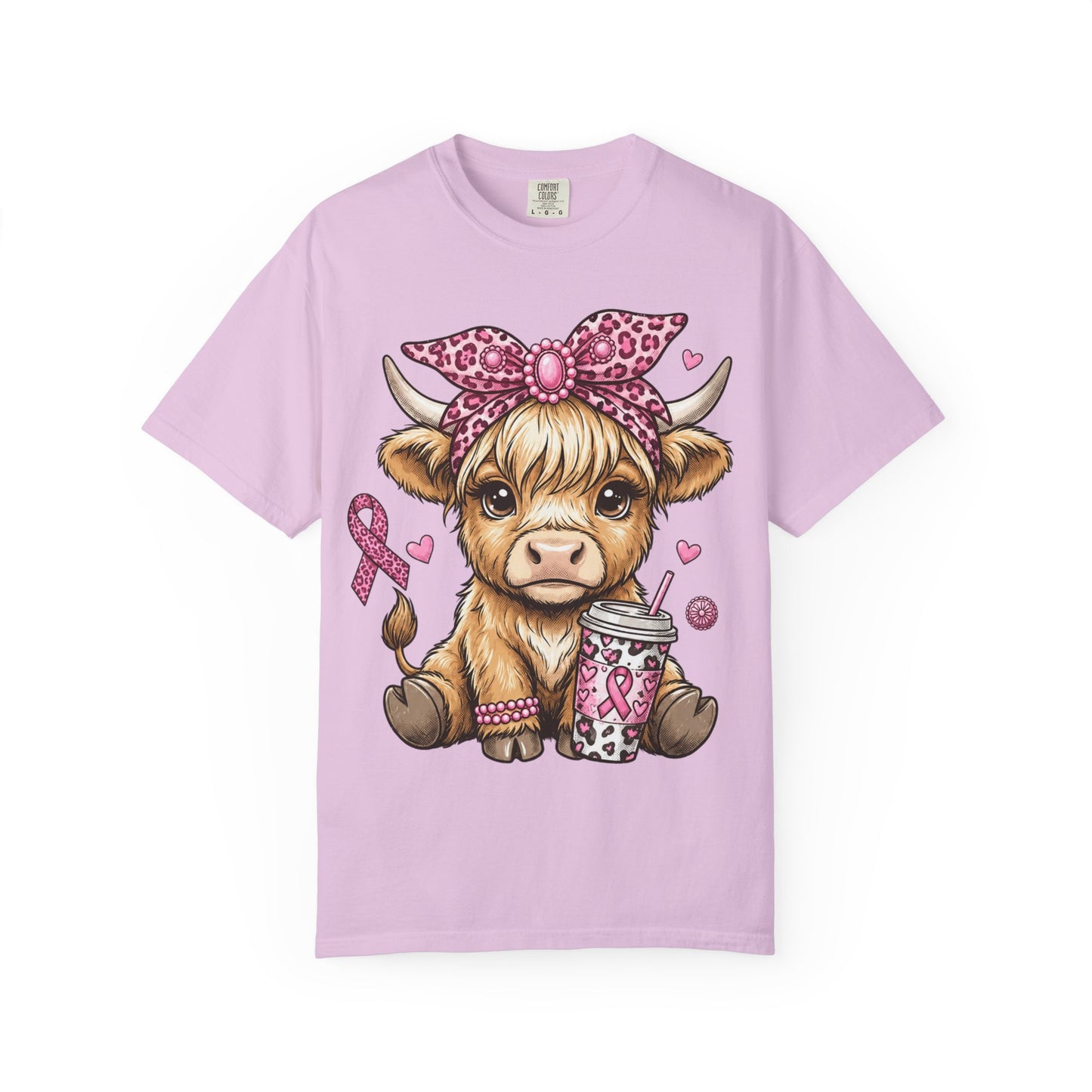 Pink Ribbon Baby Cow T-shirt