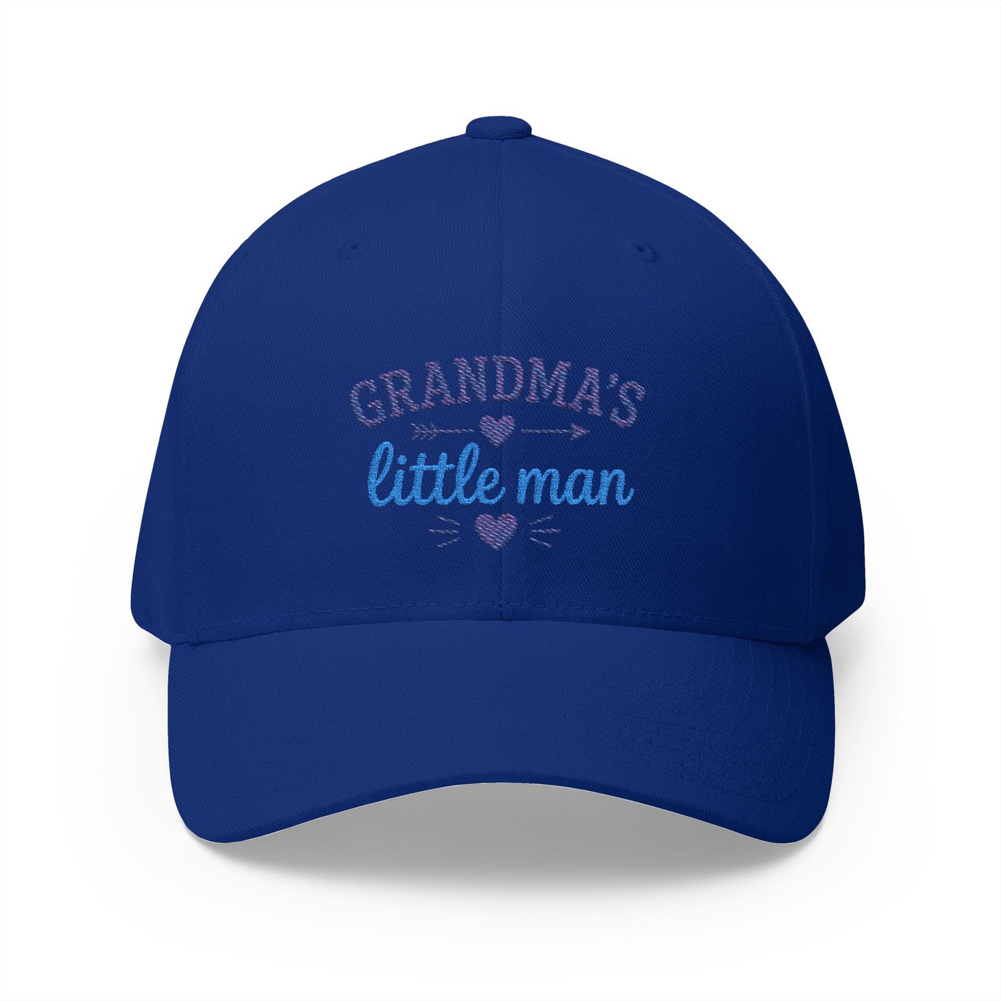 Grandma's Little Man Closed-Back Structured Cap (Embroidery)