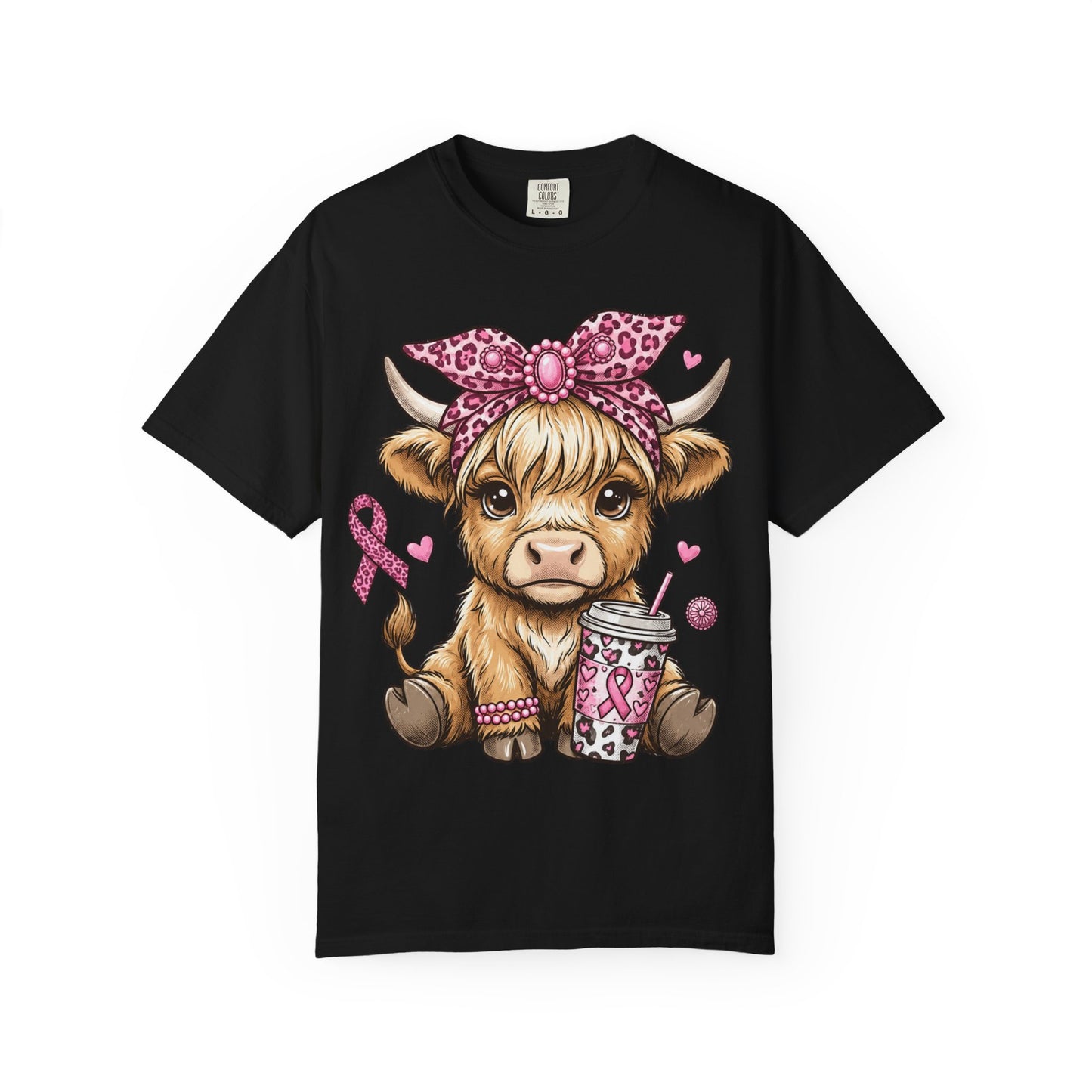 Pink Ribbon Baby Cow T-shirt