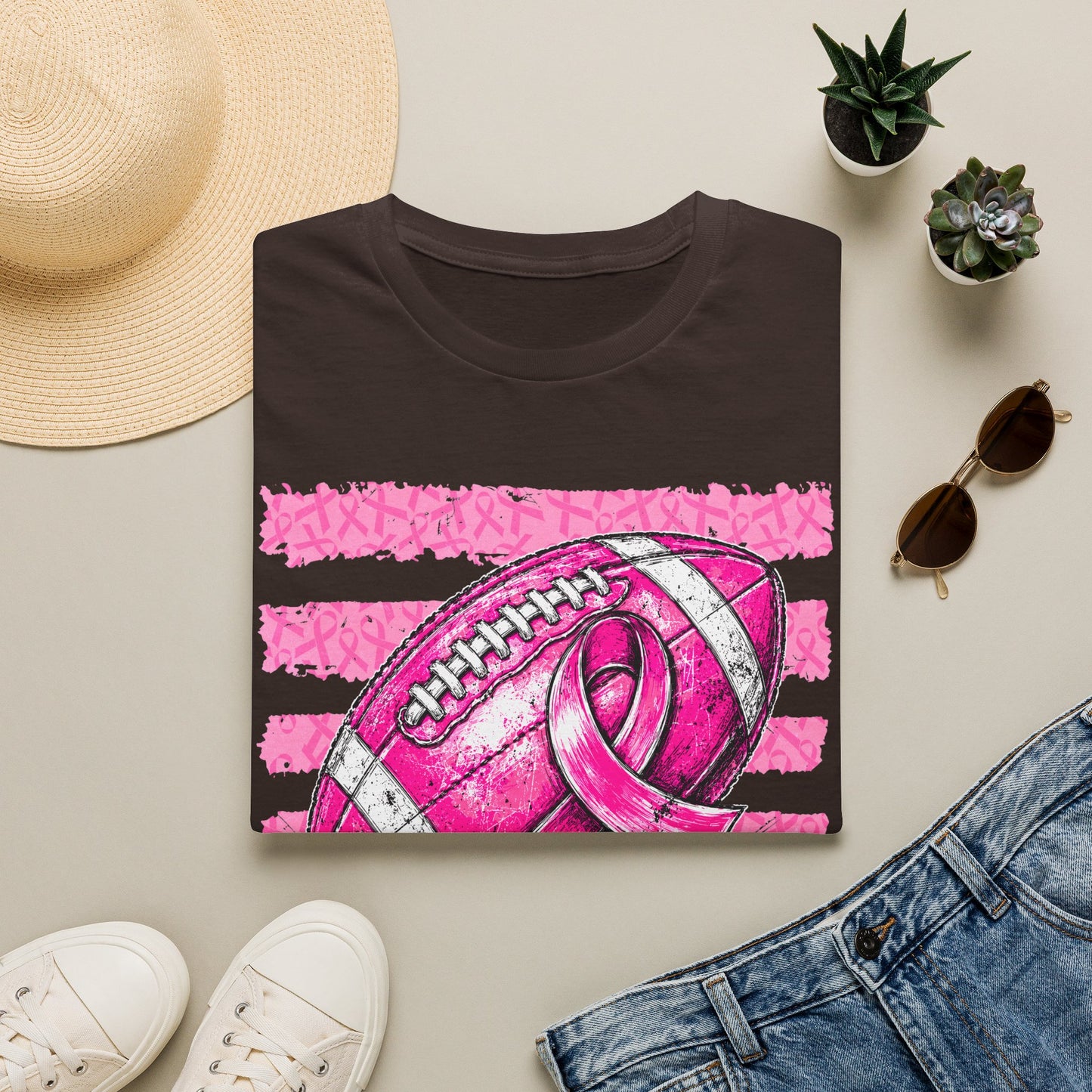 Pink Football Softstyle T-Shirt